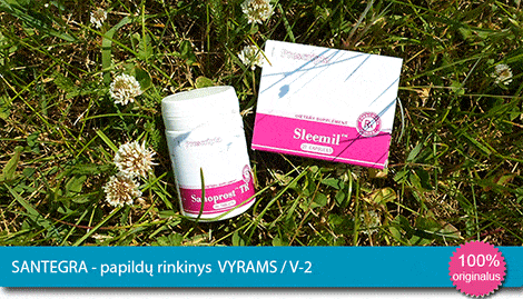 Santegra - papildu rinkinys vyrams - Sanoprost™ TR (60) + Sleemil™ (30) sanoprost-tr-sleemil-santegra-papildu-rinkinys-vyrams-v-2-kaina-pigiau-akcija